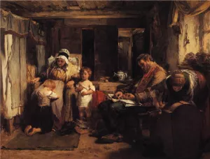 When the Day is Done by Thomas Faed - Oil Painting Reproduction