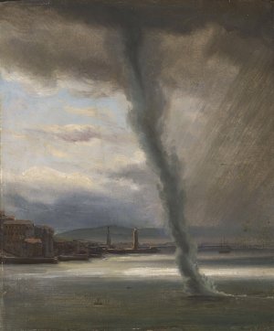 A Waterspout on the Bay of Naples by Thomas Fearnley Oil Painting