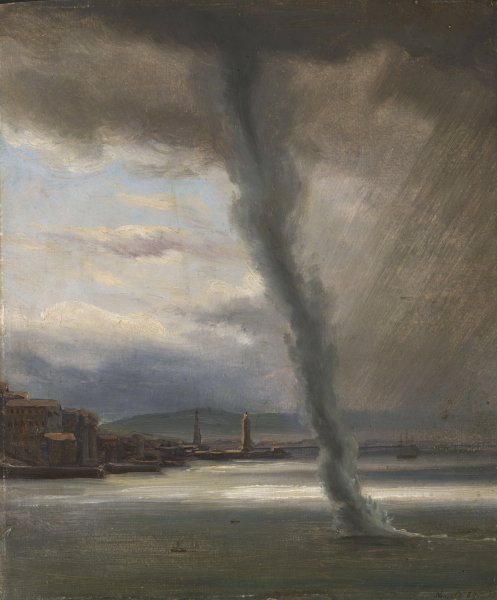 A Waterspout on the Bay of Naples  by Thomas Fearnley - Hand-Painted Oil Painting Reproduction