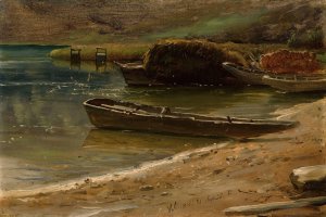 At the Bank, Winkel in Switzerland by Thomas Fearnley Oil Painting