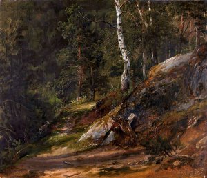 Forest Study from Romsdal by Thomas Fearnley Oil Painting