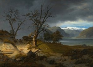 Rider In A Landscape by Thomas Fearnley Oil Painting