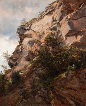 Rock at Berchtesgaden by Thomas Fearnley Oil Painting