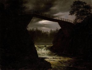 The Bridge of Hauge outside Arendal by Thomas Fearnley Oil Painting