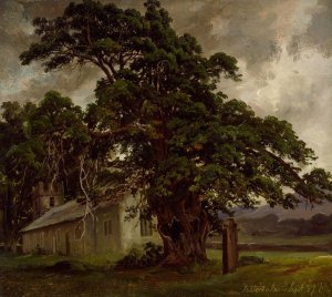 The Church in Patterdale by Thomas Fearnley Oil Painting