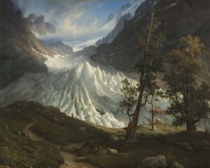 The Grindelwaldgletscher by Thomas Fearnley Oil Painting