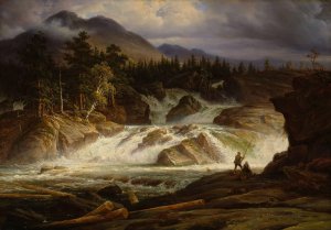 The Labro Falls by Thomas Fearnley Oil Painting