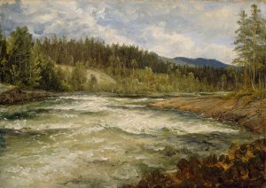 The Labro Falls by Thomas Fearnley Oil Painting