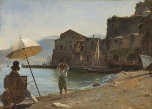 The Painter and the Boy by Thomas Fearnley Oil Painting