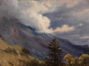 View from Grindelwald in Switzerland Oil painting by Thomas Fearnley