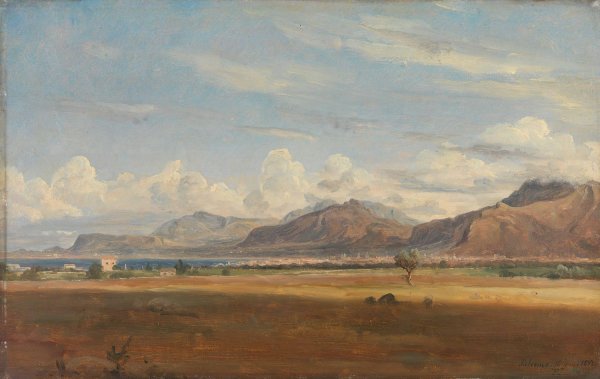 View of Palermo  by Thomas Fearnley - Hand-Painted Oil Painting Reproduction