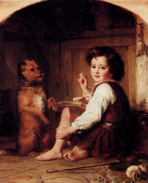 Main Product Photo of Begging For Bread Painting by Thomas Francis Dicksee