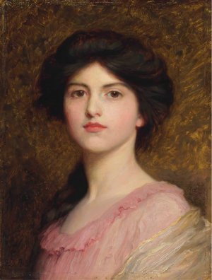 Portrait Of Camille, Daughter Of Sutton Palmer by Thomas Francis Dicksee Oil Painting