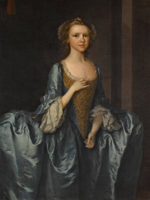 Portrait Of Mrs. Hibbert, When A Girl by Thomas Frye Oil Painting