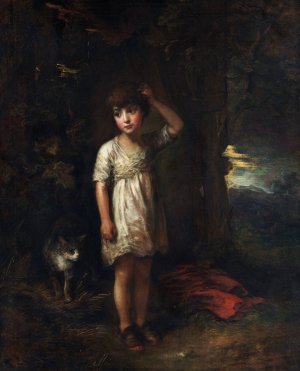 A Boy with a Cat,Morning by Thomas Gainsborough Oil Painting