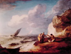 A Rocky Coastal Scene painting by Thomas Gainsborough