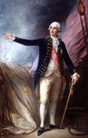 Admiral Rodney at the Battle of the Saintes by Thomas Gainsborough Oil Painting