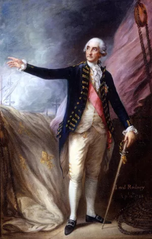 Admiral Rodney at the Battle of the Saintes by Thomas Gainsborough - Oil Painting Reproduction