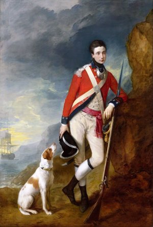 An Officer of the 4th Regiment of Foot Oil painting by Thomas Gainsborough