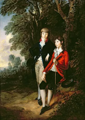 Edward and Thomas Tomkinson by Thomas Gainsborough - Oil Painting Reproduction