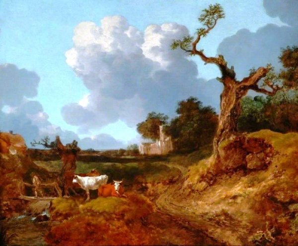 Elmsett Church, Suffolk by Thomas Gainsborough - Hand-Painted Oil Painting Reproduction