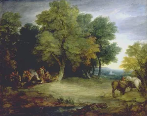 Gypsy Encampment, Sunset by Thomas Gainsborough Oil Painting