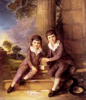 John and Henry Trueman Villebois by Thomas Gainsborough - Oil Painting Reproduction
