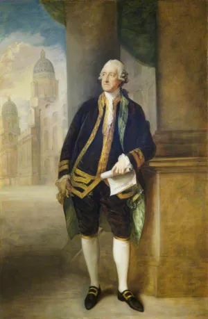 John Montagu, 4th Earl of Sandwich, 1st Lord of the Admiralty by Thomas Gainsborough Oil Painting