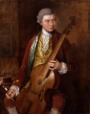 Karl Friedrich Abel by Thomas Gainsborough Oil Painting
