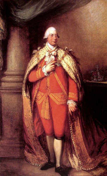 King George III by Thomas Gainsborough - Hand-Painted Oil Painting Reproduction
