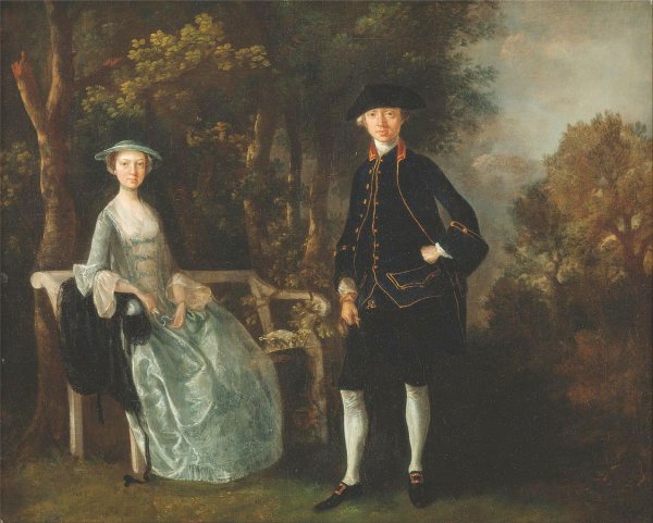 Lady Lloyd and Her Son, Richard Savage Lloyd, of Hintlesham Hall, Suffolk by Thomas Gainsborough - Hand-Painted Oil Painting Reproduction