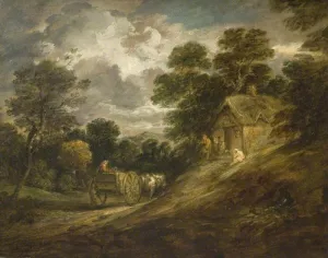 Landscape with a Cottage and a Cart by Thomas Gainsborough Oil Painting