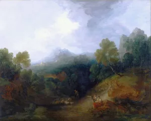 Landscape with a Flock of Sheep by Thomas Gainsborough Oil Painting