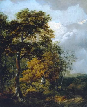 Landscape with a Peasant on a Path by Thomas Gainsborough Oil Painting