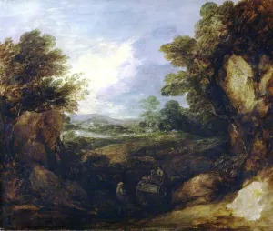 Landscape with Figures by Thomas Gainsborough - Oil Painting Reproduction