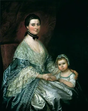 Mrs Bedingfield and Her Daughter painting by Thomas Gainsborough