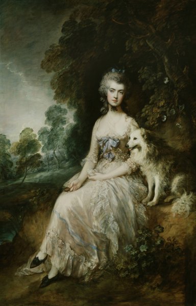 Mrs. Mary Robinson  by Thomas Gainsborough - Hand-Painted Oil Painting Reproduction