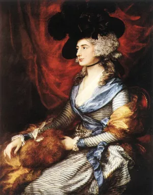 Mrs Sarah Siddons by Thomas Gainsborough - Oil Painting Reproduction