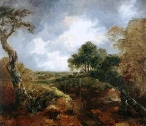 Open Landscape at the Edge of a Wood by Thomas Gainsborough Oil Painting