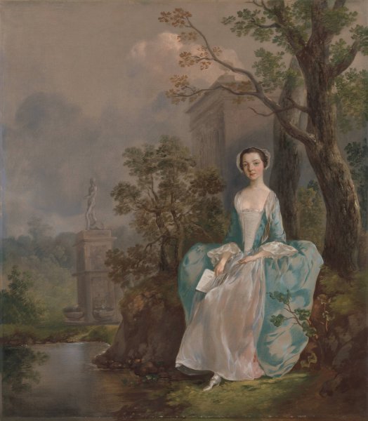 Portrait of a Woman  by Thomas Gainsborough - Hand-Painted Oil Painting Reproduction