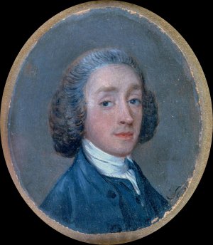 Portrait of a Young Man with Powdered Hair Oil painting by Thomas Gainsborough