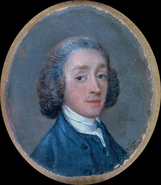 Portrait of a Young Man with Powdered Hair by Thomas Gainsborough - Hand-Painted Oil Painting Reproduction