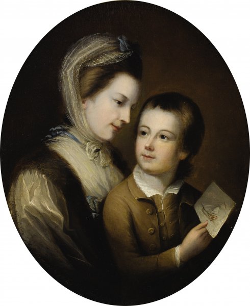 Main Product Photo of Portrait of Elizabeth Honywood and Her Son Philip Painting by Thomas Gainsborough