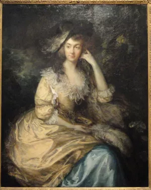 Portrait of Frances Susanna, Lady de Dunstanville by Thomas Gainsborough Oil Painting