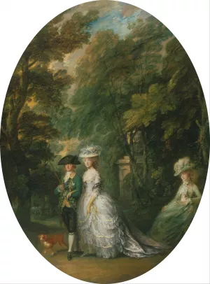 Portrait of Henry, Duke of Cumberland, with the Duchess of Cumberland and Lady Elizabeth Luttrell by Thomas Gainsborough - Oil Painting Reproduction