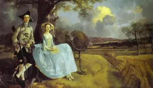 Robert Andrews and His Wife Frances Oil painting by Thomas Gainsborough
