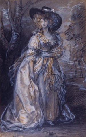 Study of a Lady by Thomas Gainsborough Oil Painting