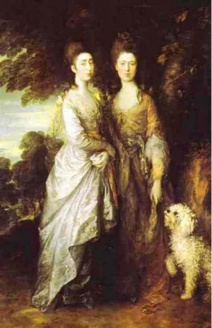 The Artist's Daughters by Thomas Gainsborough - Oil Painting Reproduction