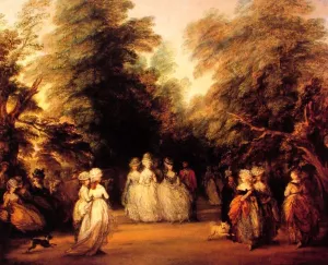 The Mall by Thomas Gainsborough - Oil Painting Reproduction