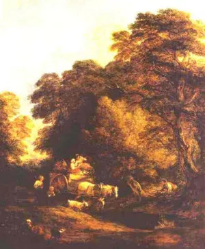 The Market Cart by Thomas Gainsborough - Oil Painting Reproduction